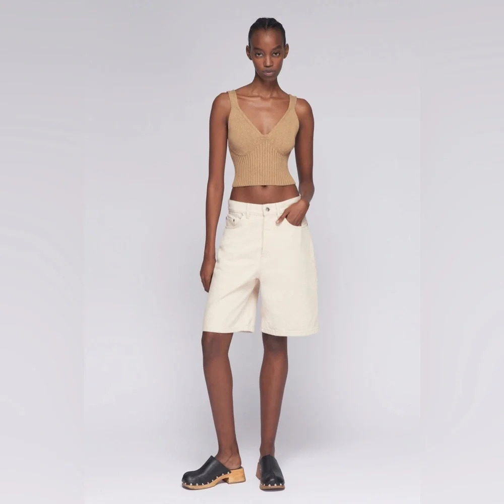 KOTN Tan Ribbed Tank Top - Picture 3 of 10